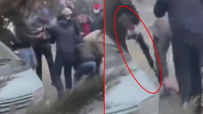 Kazakistan da Plakasız araçlardan silahlar dağıtıldı