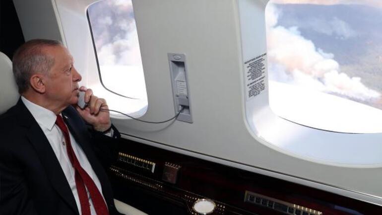 Cumhurbaşkanı Erdoğan yangın bölgesinde