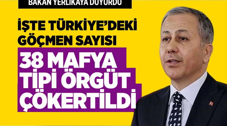 Yerlikaya: 38 mafya tipi örgüt çökertildi