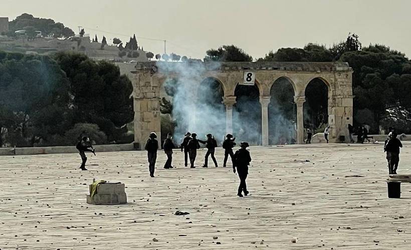İsrail polisi, nöbet tutan Filisitinlilere