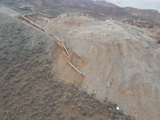 Erzincanda maden sahasındaki arama çalışmaları