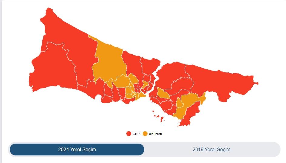 İstanbulda 12 ilçe daha CHPye